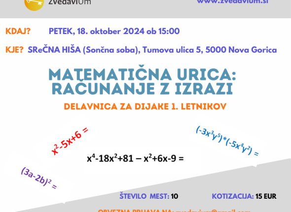 matematična urica. računanje z izrazi